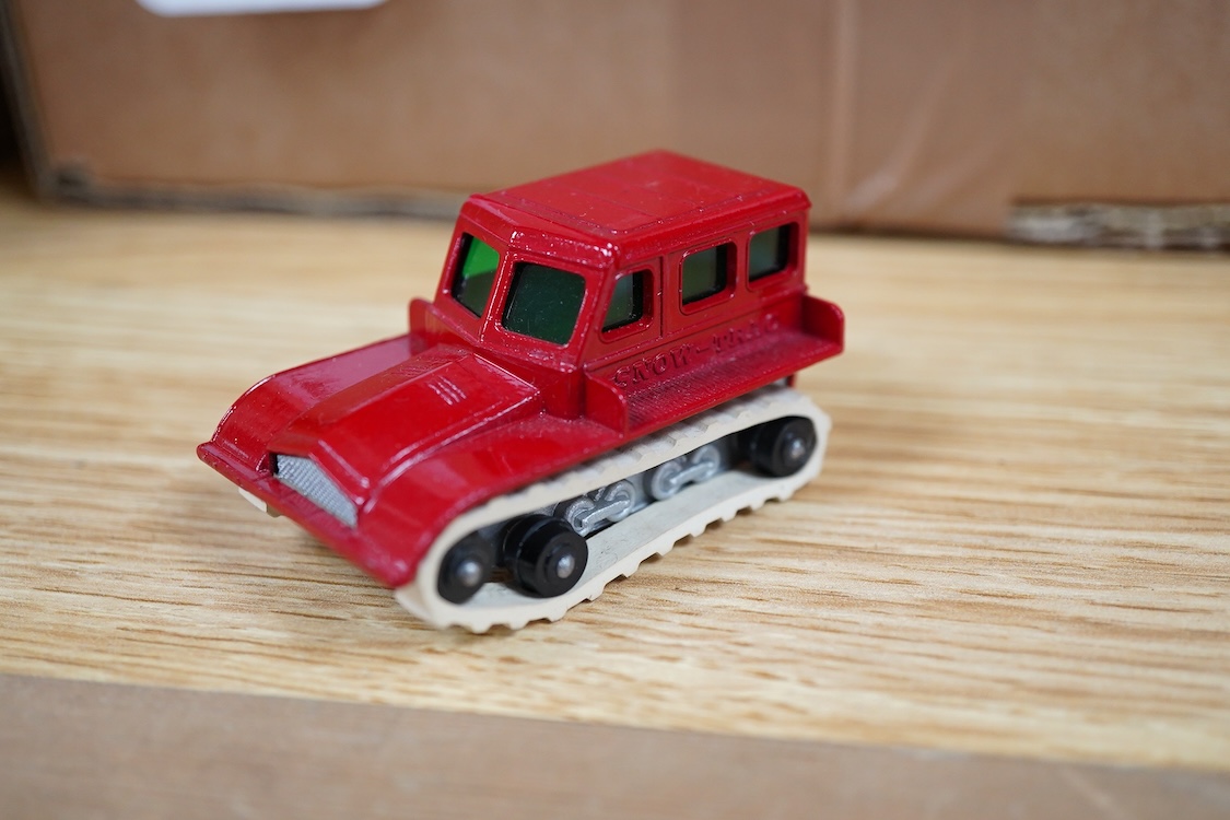 Eighty-eight 1960s/70s Matchbox Series 1-75 regular wheels vehicles including; cars, commercial vehicles, plant vehicles, racing cars, military vehicles, tractors, etc.